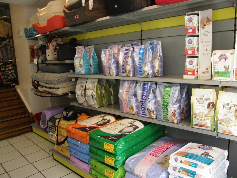 gondole espace vente animalerie